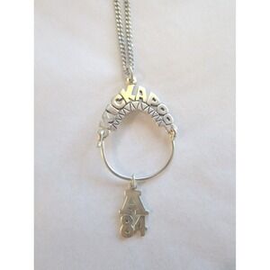 James Avery Vintage Kickapoo Silver Charm Holder Pendant + A84 Camp Charm Rare